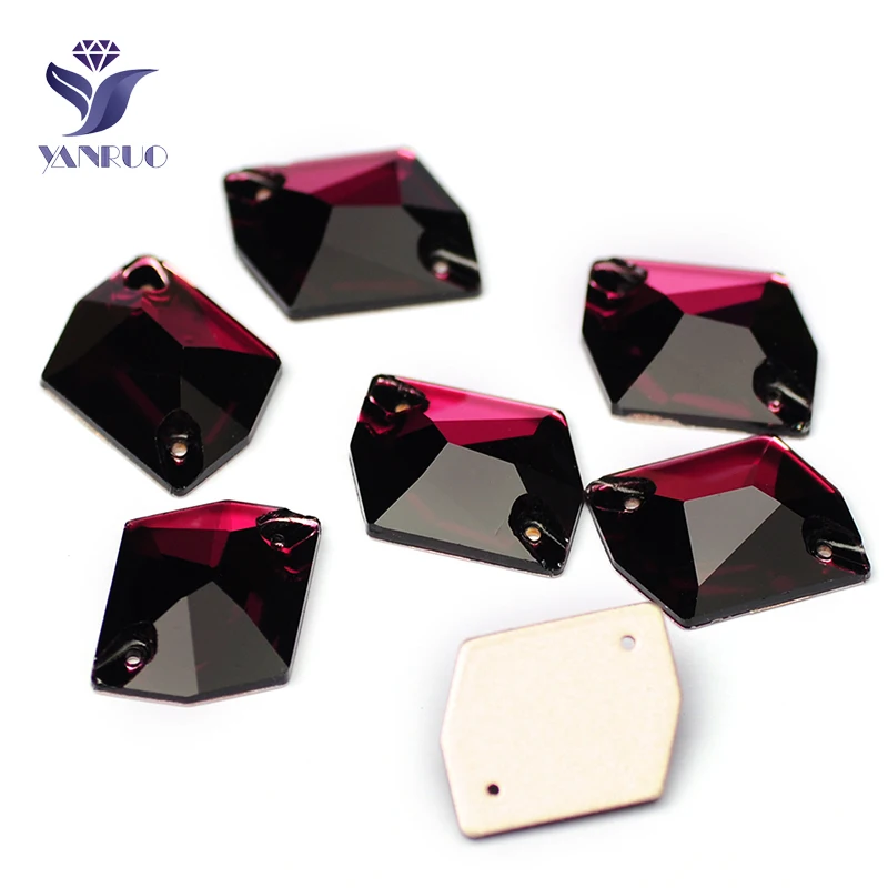 YANRUO 3265, все размеры, аметист, Космический, стразы с плоским основанием для шитья, кристалл, пришивные стразы для украшения одежды