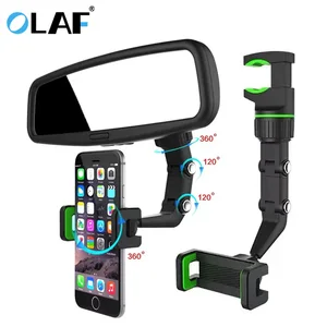 Telephone Car Holder 360 Degree Rotating Stand Rearview Mirror GPS Navigation Auto Phone Support Mul