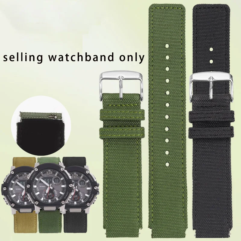 Выпуклый холщовый ремешок для часов серии Casio GST-B300 сменный браслет из мягкого