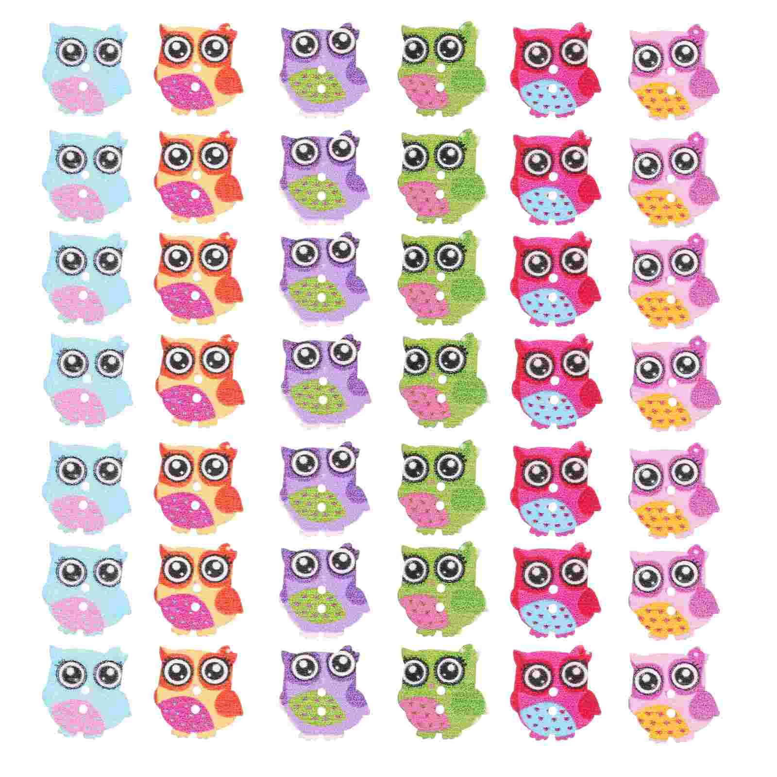 

100 Pcs Cartoon Wooden Buttons Decor Coat Craft DIY Clothing Suit Replaceable Clothes Sewing Accessories Baby