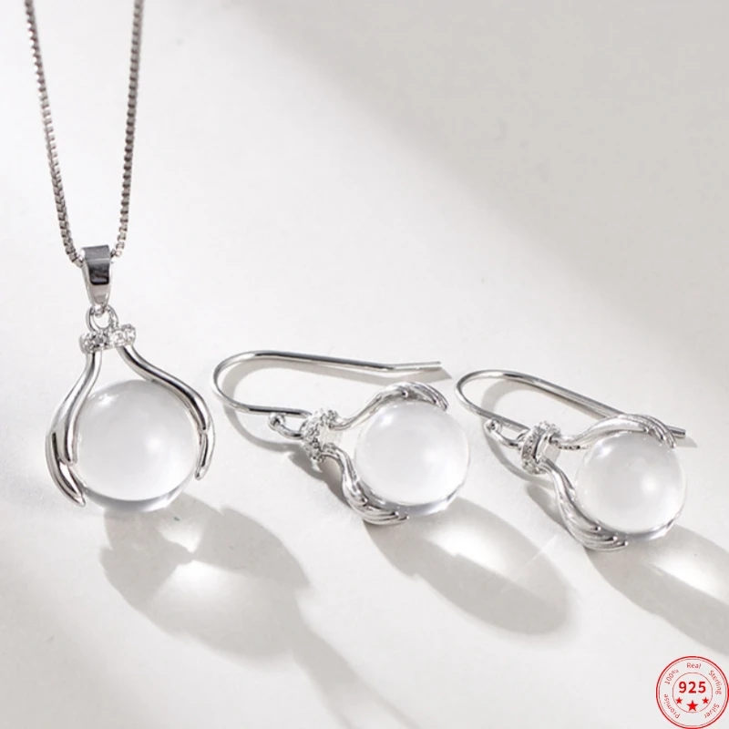 

Женские и мужские серьги-подвески из серебра 925 пробы с белыми кристаллами