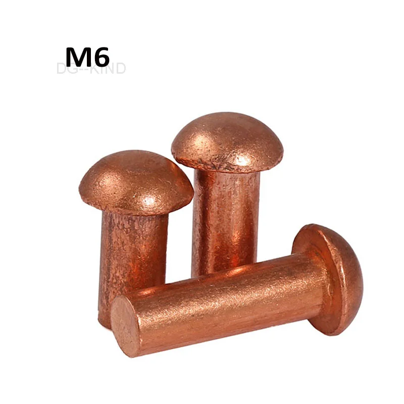 

M6 copper solid rivets round head rivet cap nail