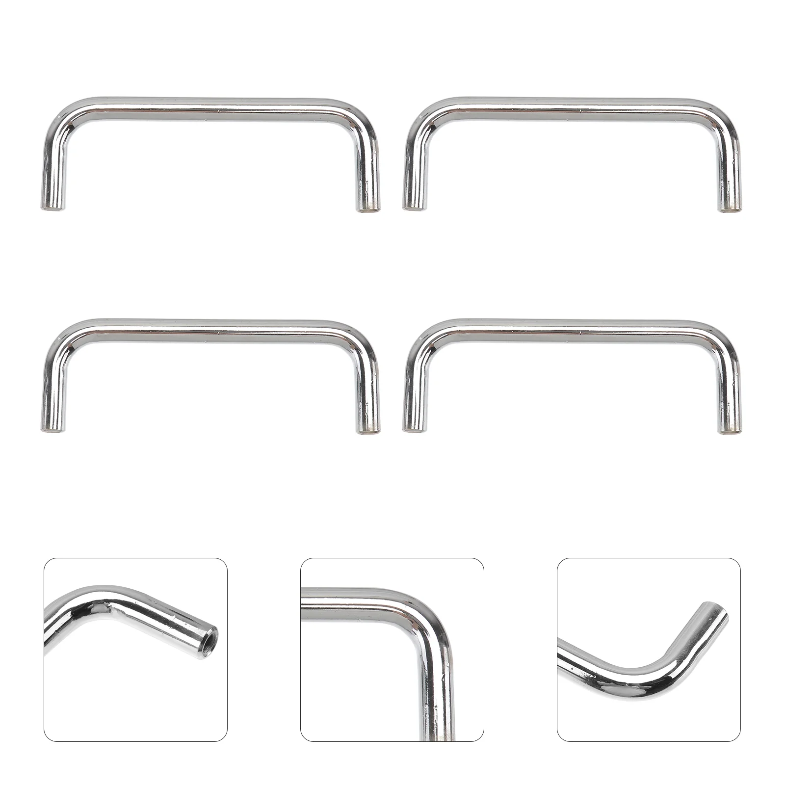 

4Pcs Industry Equipment Handles Sturdy Iron U-shaped Handles (Silver)
