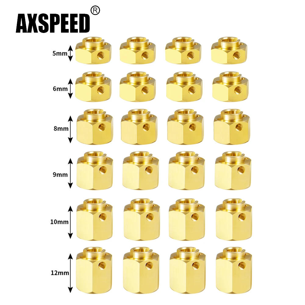 

AXSPEED 4 шт. 5/6/8/9 мм колесо шестигранные адаптеры комбайнер соединитель для осевого SCX10 III AXI03007 AXI03004 каприа 1/10 RC Гусеничный автомобиль запчасти