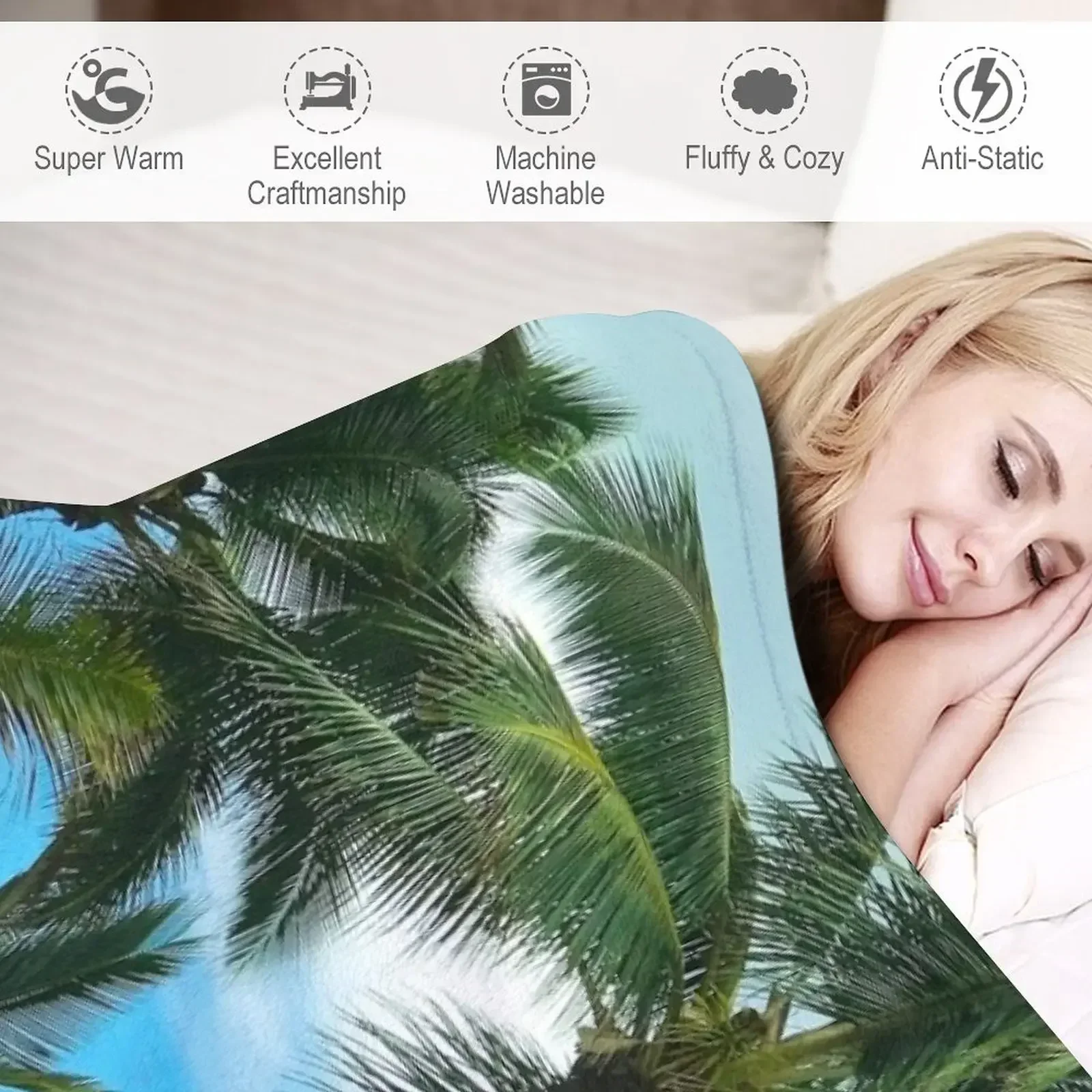 Тропический гавайский пляж в принстинском рай художественное фото пледы