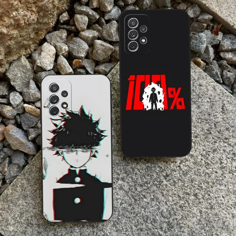 

Anime Mob Psycho 100 Phone Case For Sumsung S23 S22 S21 Plus Ultra A13 A23 A33 A53 A52 A51 A22 A30 A32 A50 Black Soft Cover