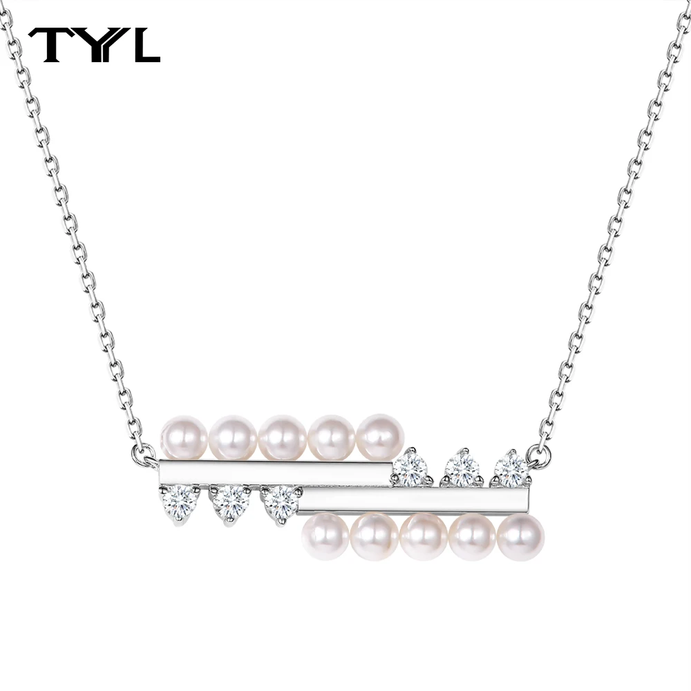 TYYL Новое ожерелье из серебра 925 пробы с жемчугом и для женщин крепления бусины