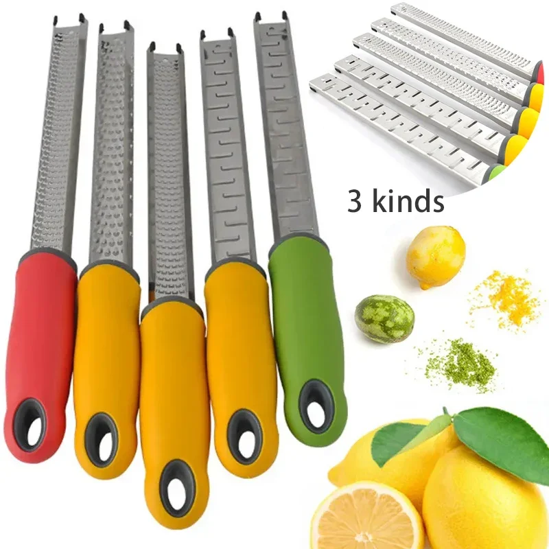 

Grater Zester 3pcs Citrus Zester Cheese Grater for Zest Shred Cheese Fruits Lemon Nutmeg Ginger Garlic Chocola Kitchen Gadgets