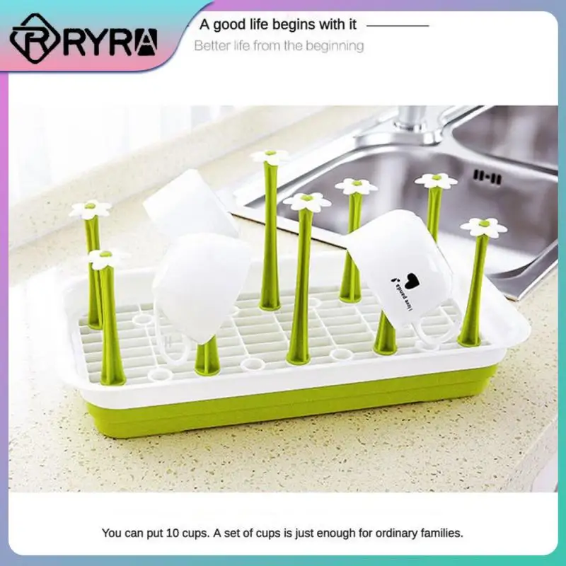 Kitchen Supplies Can Prevent Water Stains On The Countertop Utility Drying Rack Sturdy And Durable Simple Installation Removable