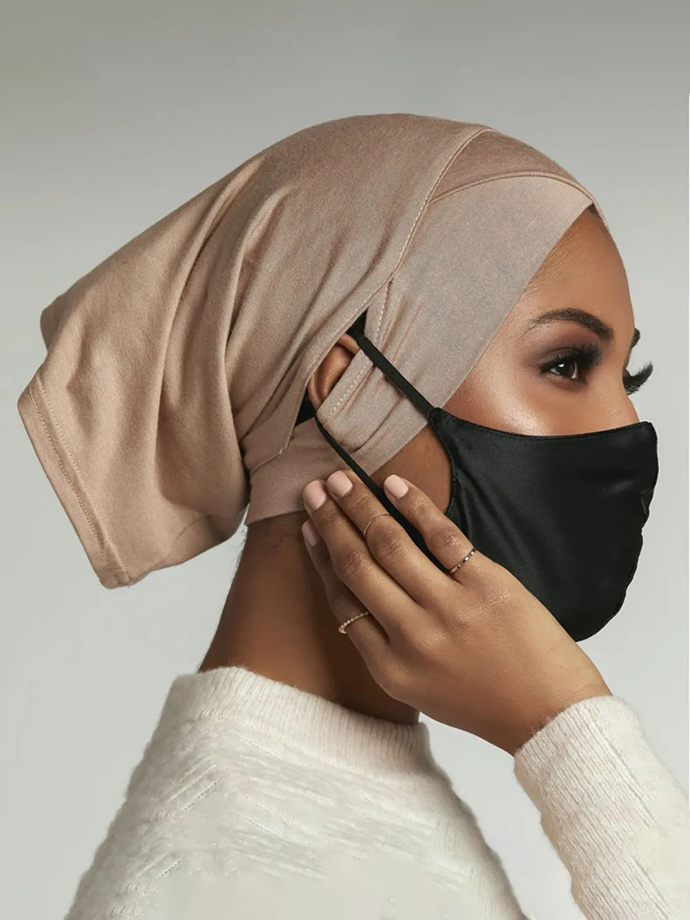 

Хиджаб крест-накрест с ушными вкладышами, шапка-тюрбан, мусульманская шапочка для женщин, мусульманская модная шапка для Рамадана, внутренн...