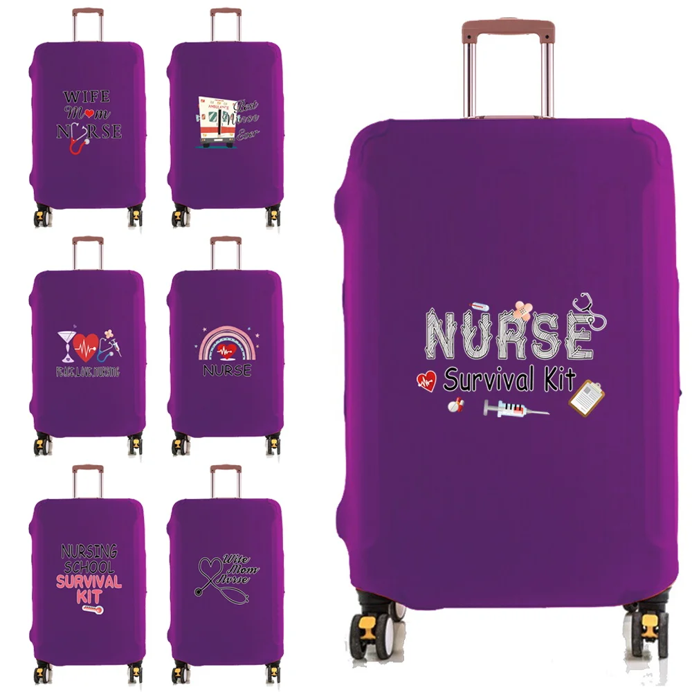 Модный чехол для багажа, чемодан, аксессуары для путешествий с рисунком медсестры, чехол для детской тележки на колесах 18 ~ 32 дюйма