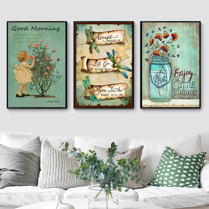 Винтажная вдохновляющая цитата холст настенный художественный постер ретро