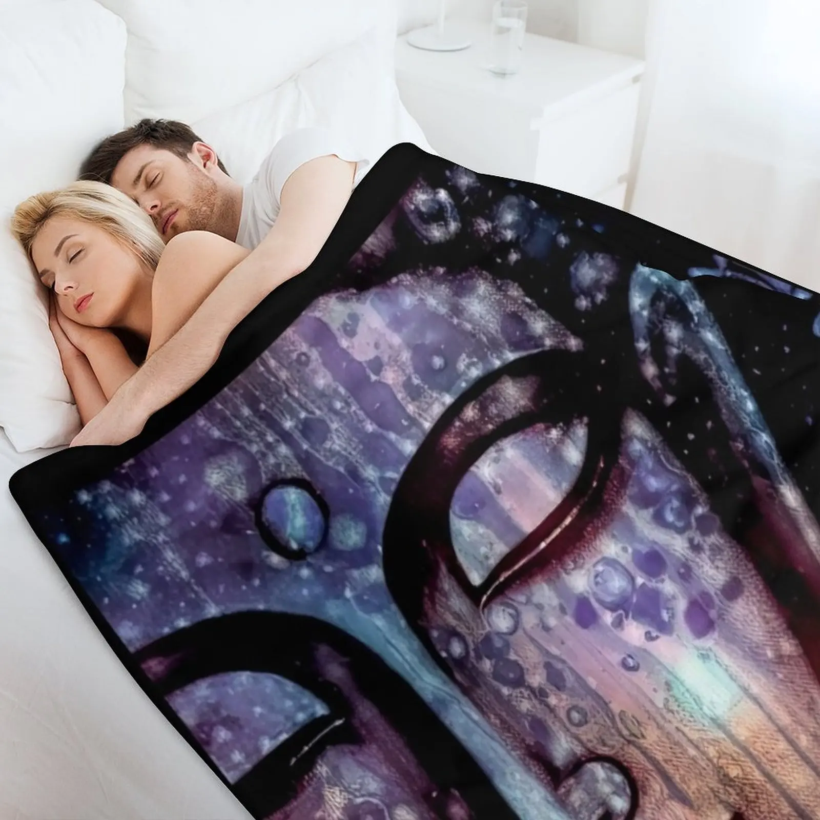 ФИОЛЕТОВЫЙ БУДДИ - STELLAR GLOW Плед Роскошное теплое зимнее постельное белье Меховые