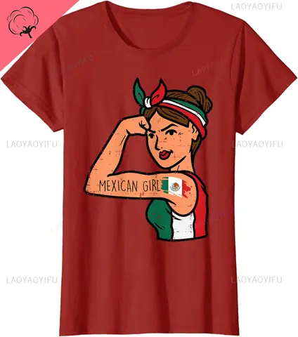 Футболка с мексиканской девушкой, топы, женская футболка с рисунком, женская футболка «пять де Mayo Fiesta», Высококачественная хлопковая смешная футболка, топ