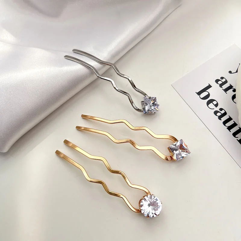 

Rhinestone u-shaped hair comb insert comb plate hair artifact ball hair hairpin hair accessories female hairpin u-shaped hairpin