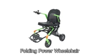 high quality ultralight folding power wheelchair magnesium alloy with 1 lithium battery easy folding in car