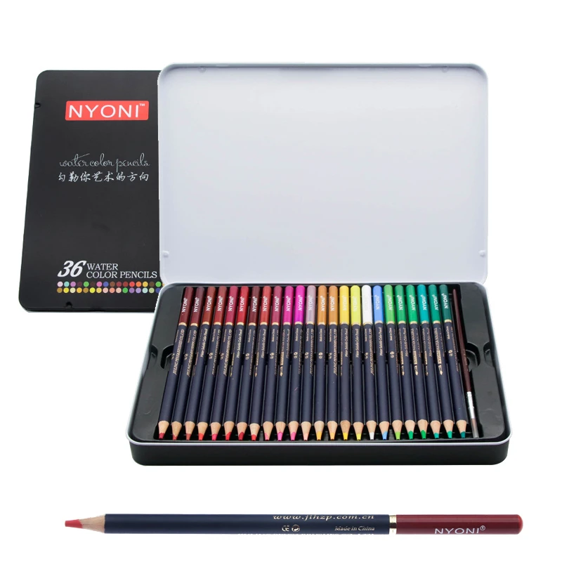 24/36/48/72 color profession drawing pencils set water-soluble color pencil set gift box hand-painted learning supplie