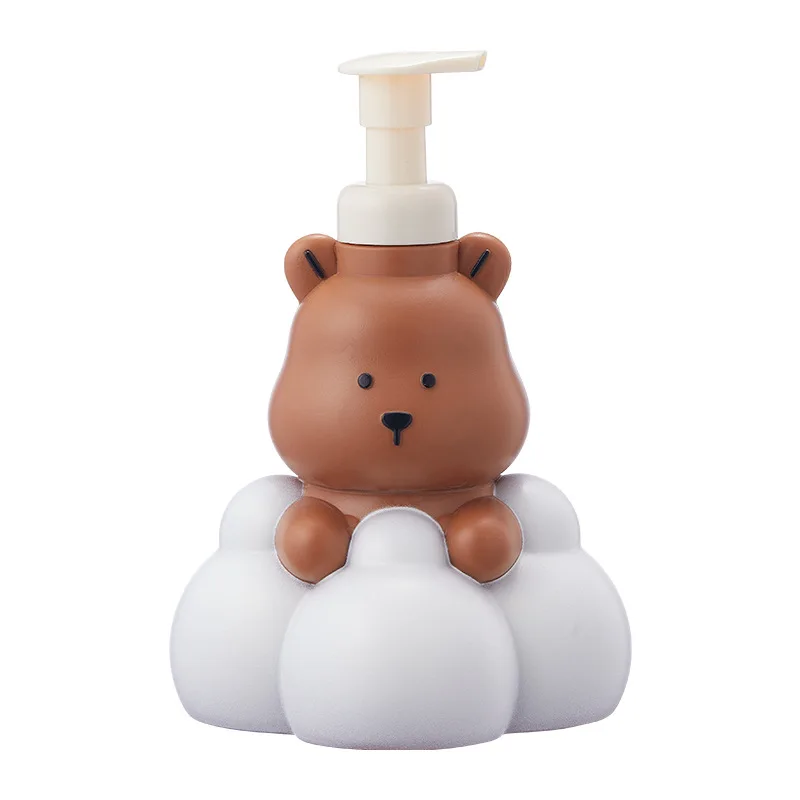 500ml Foaming Soap Dispenser Cartoon Bear Bathroom Bubble Flask Container Hand Sanitizer Shower Shampoo Refillable Pump Bottle images - 6