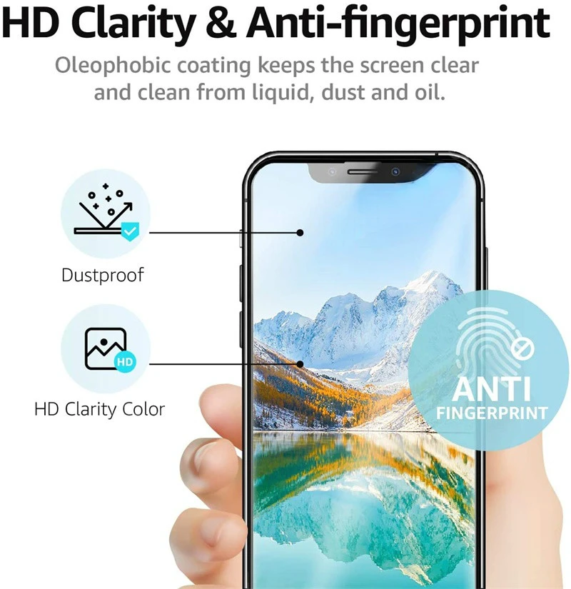 3PCS Protective Glass on For iPhone  screen protector Tempered Glass