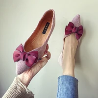women flat shoes shallow mouth pointed toe shoes solid color middle gang flat heel fashion spring pu leisure women shoes