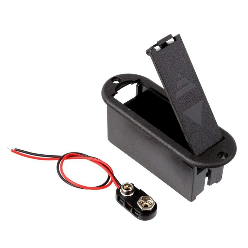 

New 4X 9V Battery Holder Case For Active Guitar Bass Pickup