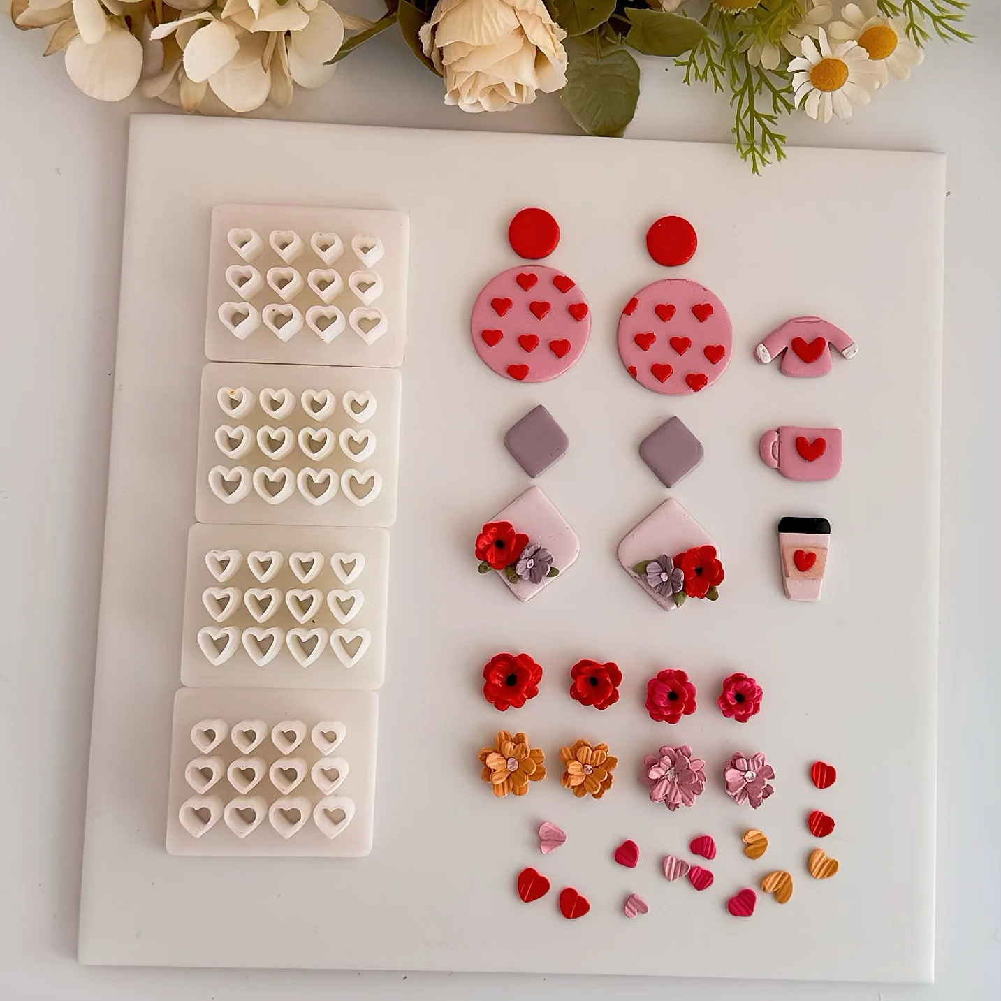 Мини-сердце лепесток цветок полимерная глина резак инструмент для глины Diy