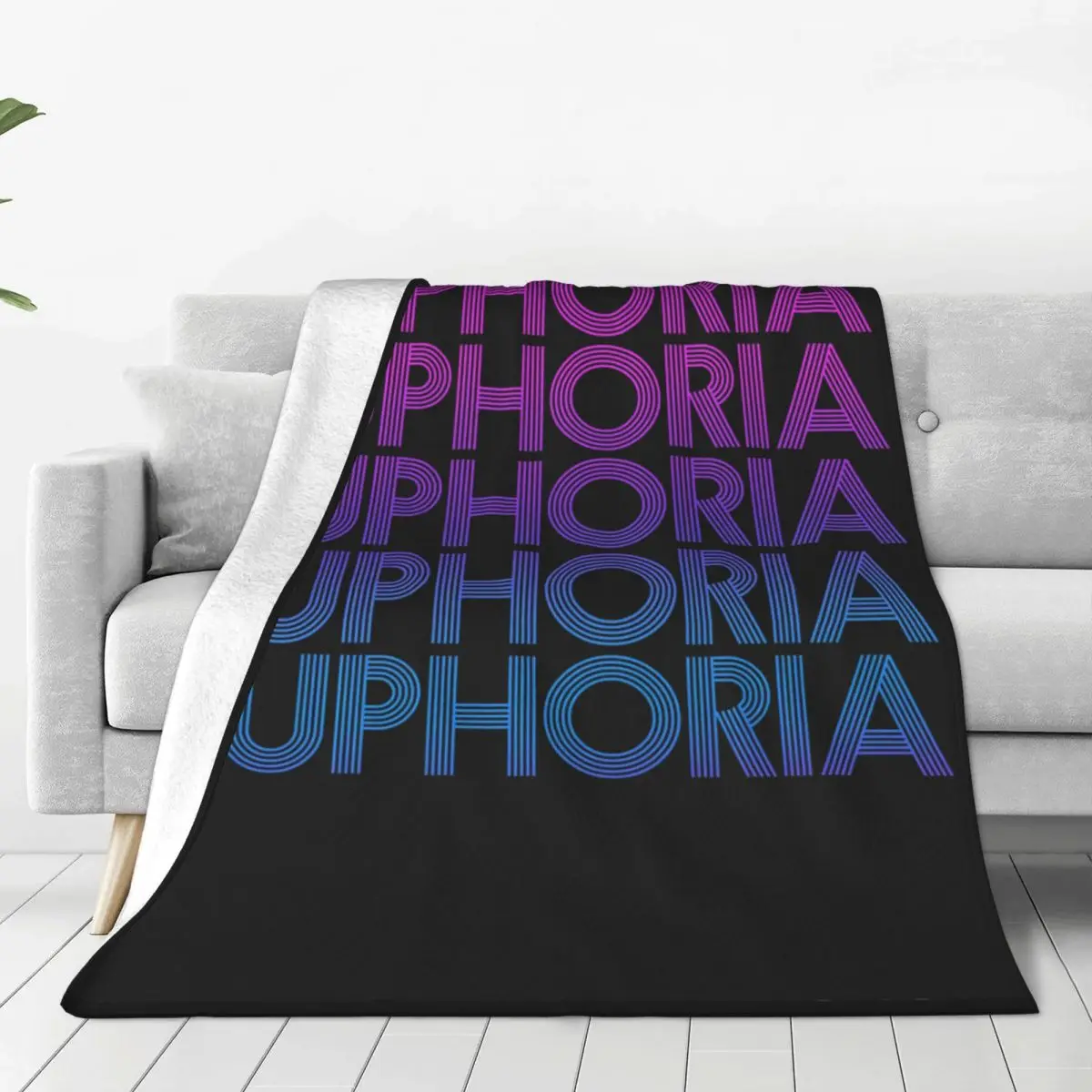 

Euphoria Bed Blanket Bedspread Plush Bedspread Decor Sofa Blanket bedclothes minimalist art gradient microfiber washable fluffy