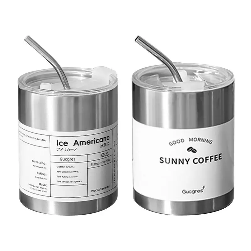 

Термокружка для кофе портативная двухслойная из нержавеющей стали с вакуумной изоляцией 350 мл кофейная кружка Good Morning Sunny кофейные кружки для 2