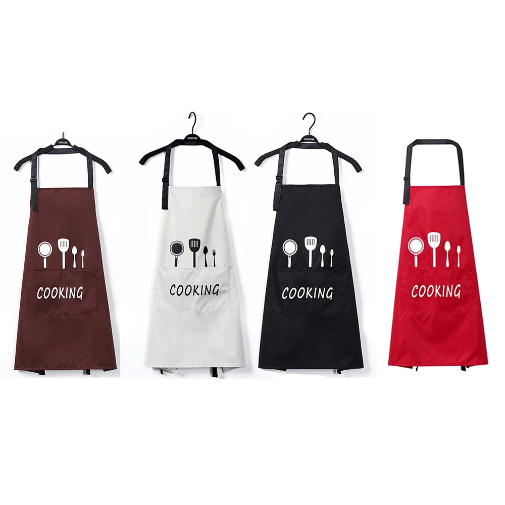 

1pcs Oil-Proof Stain Household Women Man Apron Home Back Waist Belt Design Waterproof Cooking Kitchenware Pattern Baking Tools