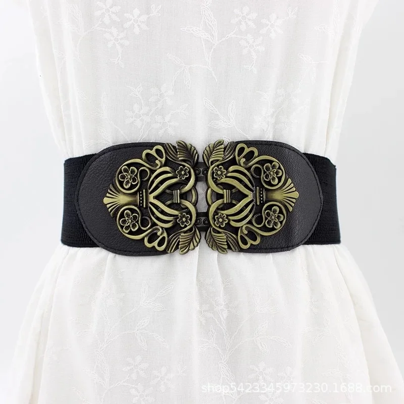 

Корейский женский черный эластичный пояс Широкий Пояс Женская мода простой пояс для юбки декоративный пояс для женщин