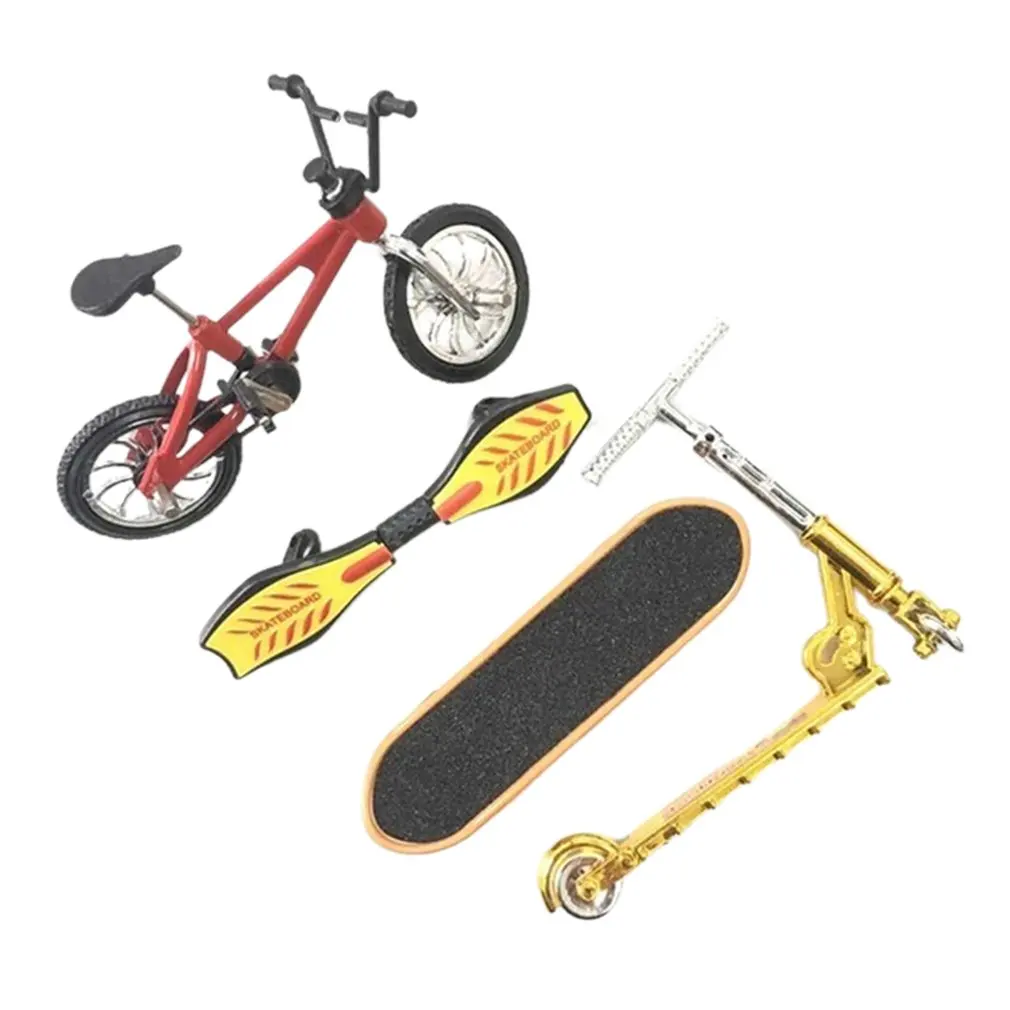 Finger Bicycle Finger Skateboard Toy Set Bicycle+Skateboard+Vitality Board+Scooter