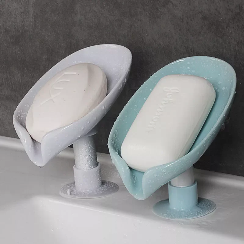 

Leaf Shape Soap Box Drain Soap Holder Box Bathroom Shower Soap Holder sponge Storage Plate Tray Bathroom kitchen Supplies Gadge