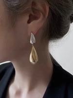 high sense temperament water drop earrings female 2022 new fashion personality niche design sense face thin earrings