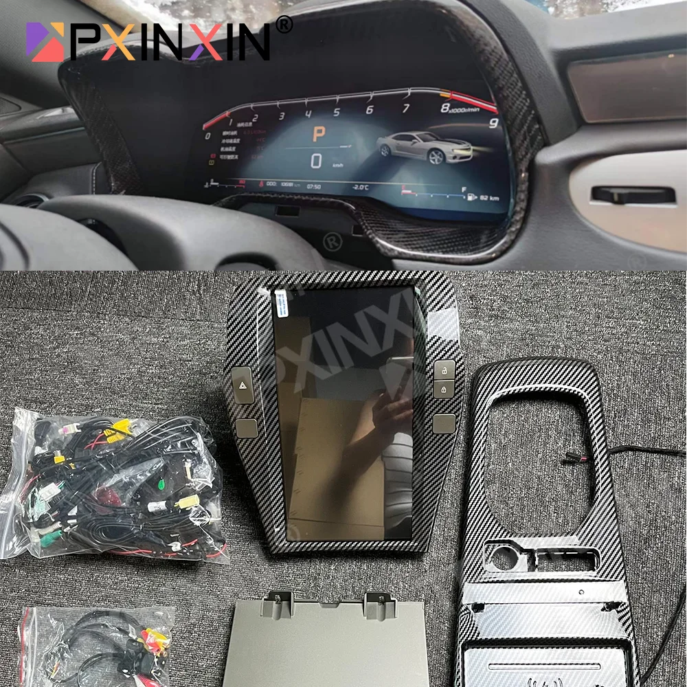 Фото Цифровая приборная панель + Android-магнитола с навигацией для Chevrolet Camaro 2010-2015: Виртуальный кокпит, головное устройство №1