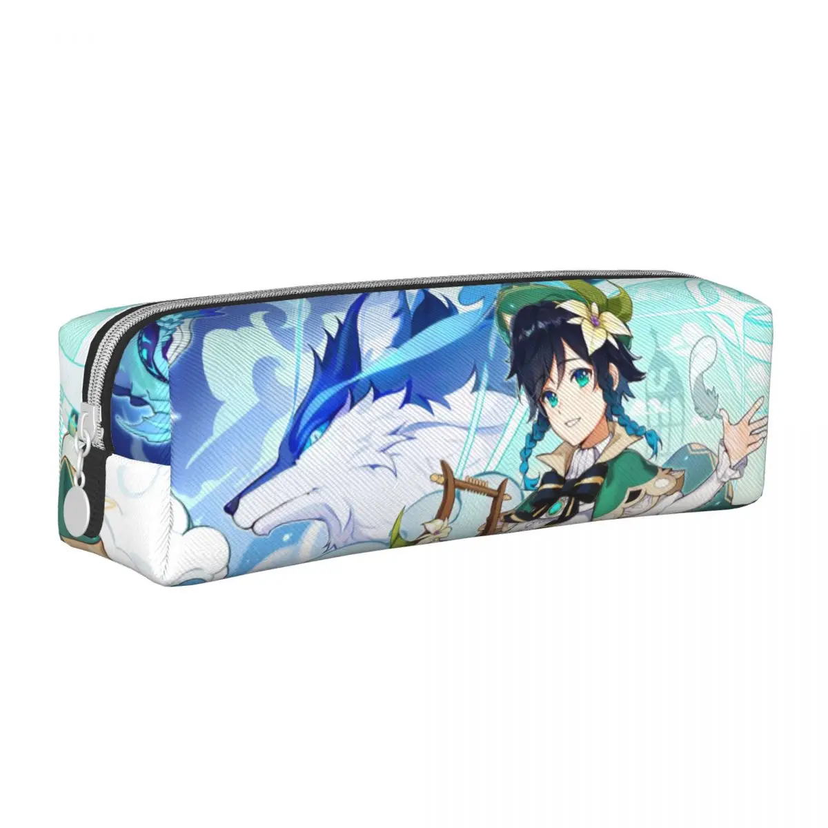 

Genshin Impact Venti Pencil Cases Barbatos Anime Pencilcases Pen Holder for Student Storage Bag Office Cosmetic Accessories