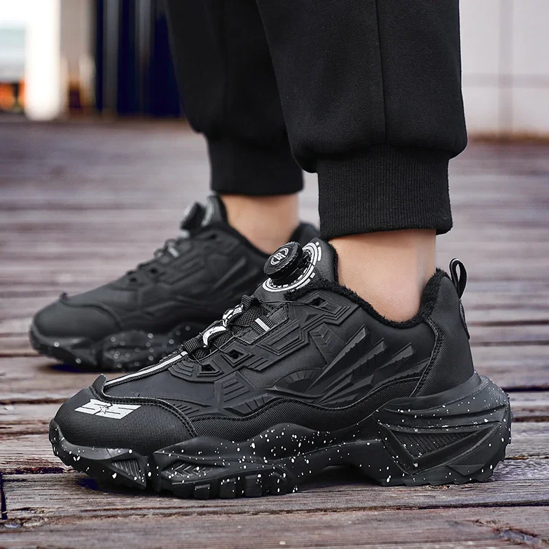 Мужские ботинки новинка 2024 зимние тапочки теплая мужская обувь