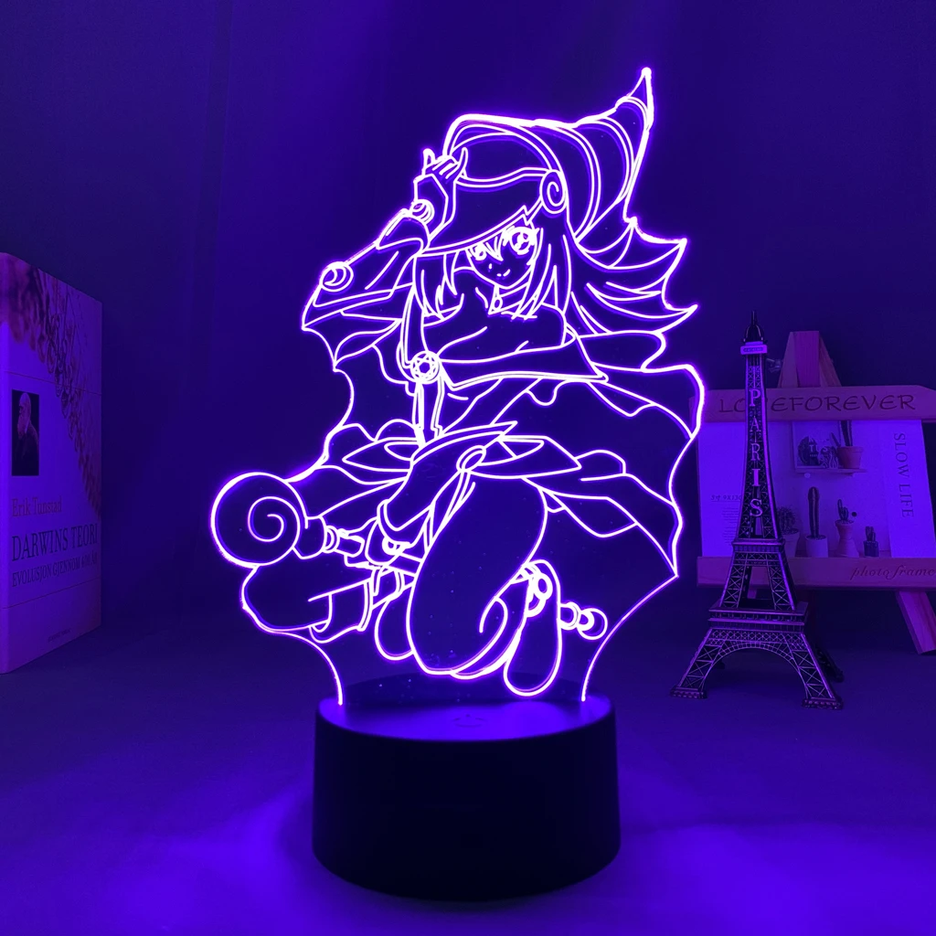 Figura de Ação Menina para o Miúdo Decoração do Quarto Luz da Noite Anime Manga oh Mágico Escuro Lâmpada Kawaii Luz Cabeceira Led yu gi