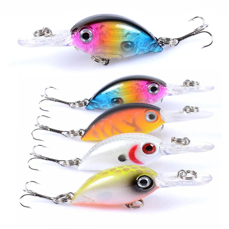 

Кренкбейт, приманка для рыбной ловли, 1 шт., 5,2 см, 3,8 г, приманка в виде гольяна, пластиковая жесткая приманка с объемными глазами, искусственн...