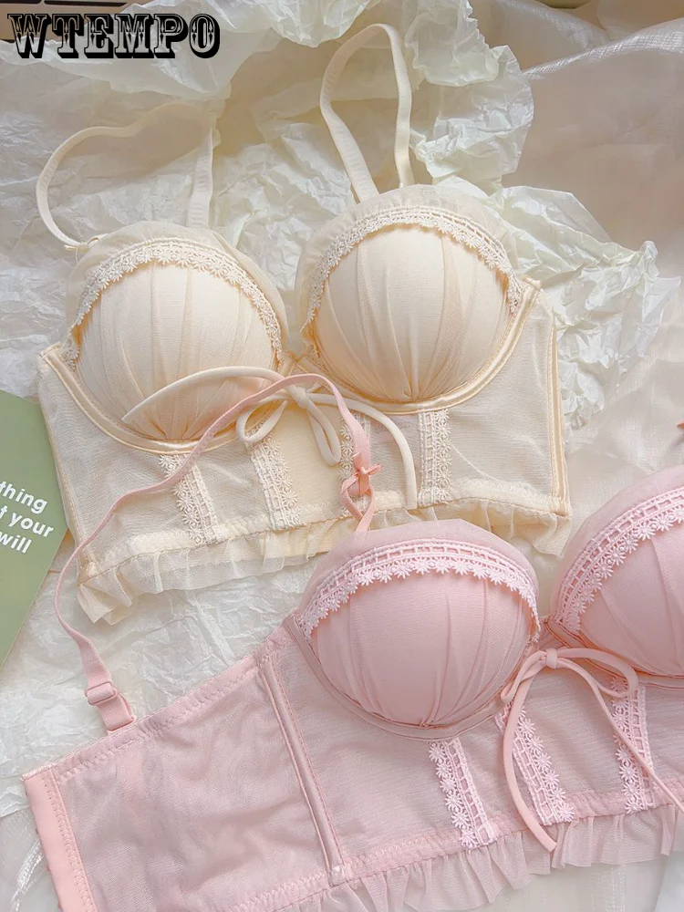 

Кружевные бюстгальтеры с рыбьими косточками для женщин, соблазнительное нижнее белье без стальных колец, бюстгальтер пуш-ап без косточек, необычное женское нижнее белье