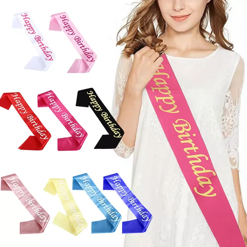 

Birthday Girl Birthday Ribbons Shoulder Girdle Party Supplies Happy 18 21 30 40 50th Birthday Satin Sash Decor Accessories