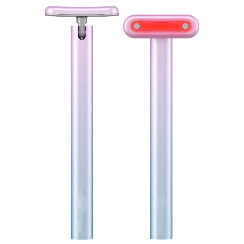 

4-in-1 Skincare Wand Rechargeable Vibrating Microcurrent Red Light Therapy Therapeutic Warmth Facial Massage Eye Beauty wand
