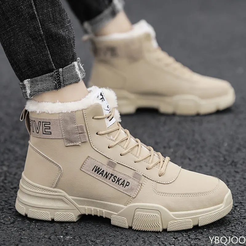 Ankle boots men snow boots winter warm Lace-up men shoes 2022 new fashion flock plush winter boots men shoe plus size 5 Ankle boots men snow boots winter warm Lace-up men shoes 2022 new fashion flock plush winter boots men shoe plus size 5