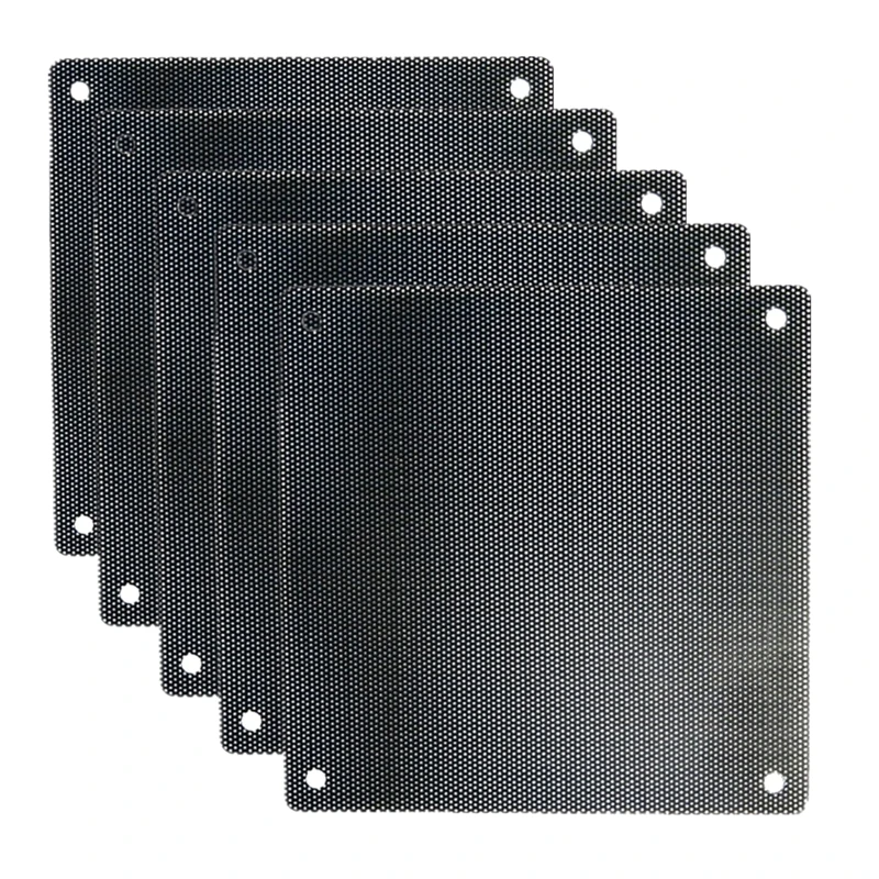 

5 Pieces PC Fan Frame Dust Mesh Cooler Filters Dustproof PVC Cover 12/14/9/8/7cm