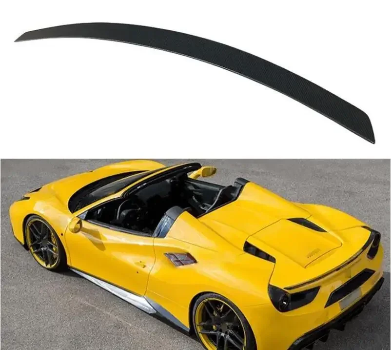 Фото Для Ferrari 488 GTB 2015-2022: Накладка на багажник из настоящего карбона, спойлер N-стиль, комплект обвеса №2