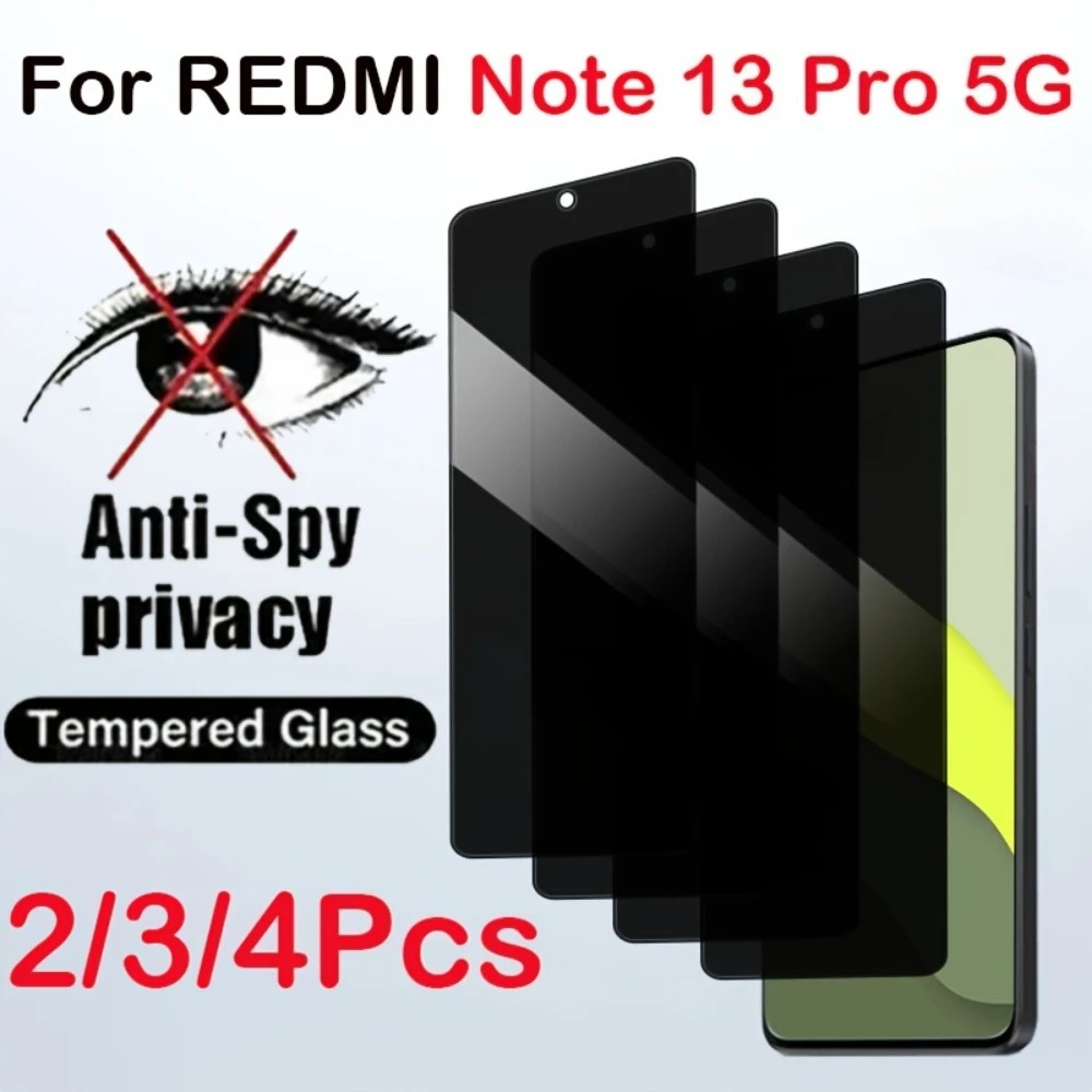 Фото 2/3/4 шт. противошпионское закаленное стекло для Redmi Note 14 5G 13 12 11 Pro Plus 10 9 Защитные пленки для экрана Redmi Note 14S 12S 11S 10T 9T №1