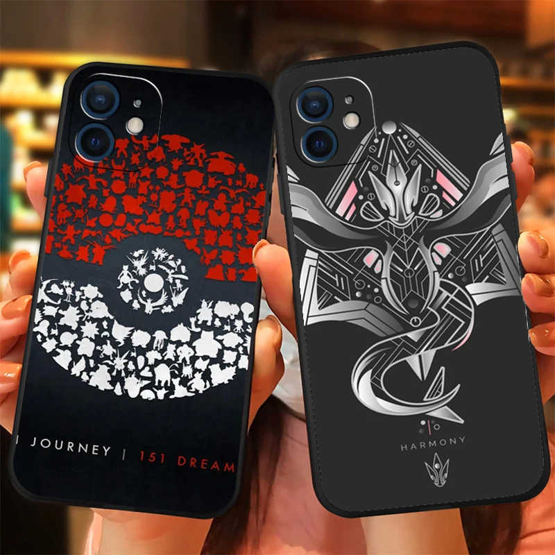 

Pokemon Cartoon Phone Case For IPhone 11 12 Pro MAX 8 Plus XS XR XS Max 13 Pro 7 8 6S Cute Cartoon color Hot Silicone Case Gift