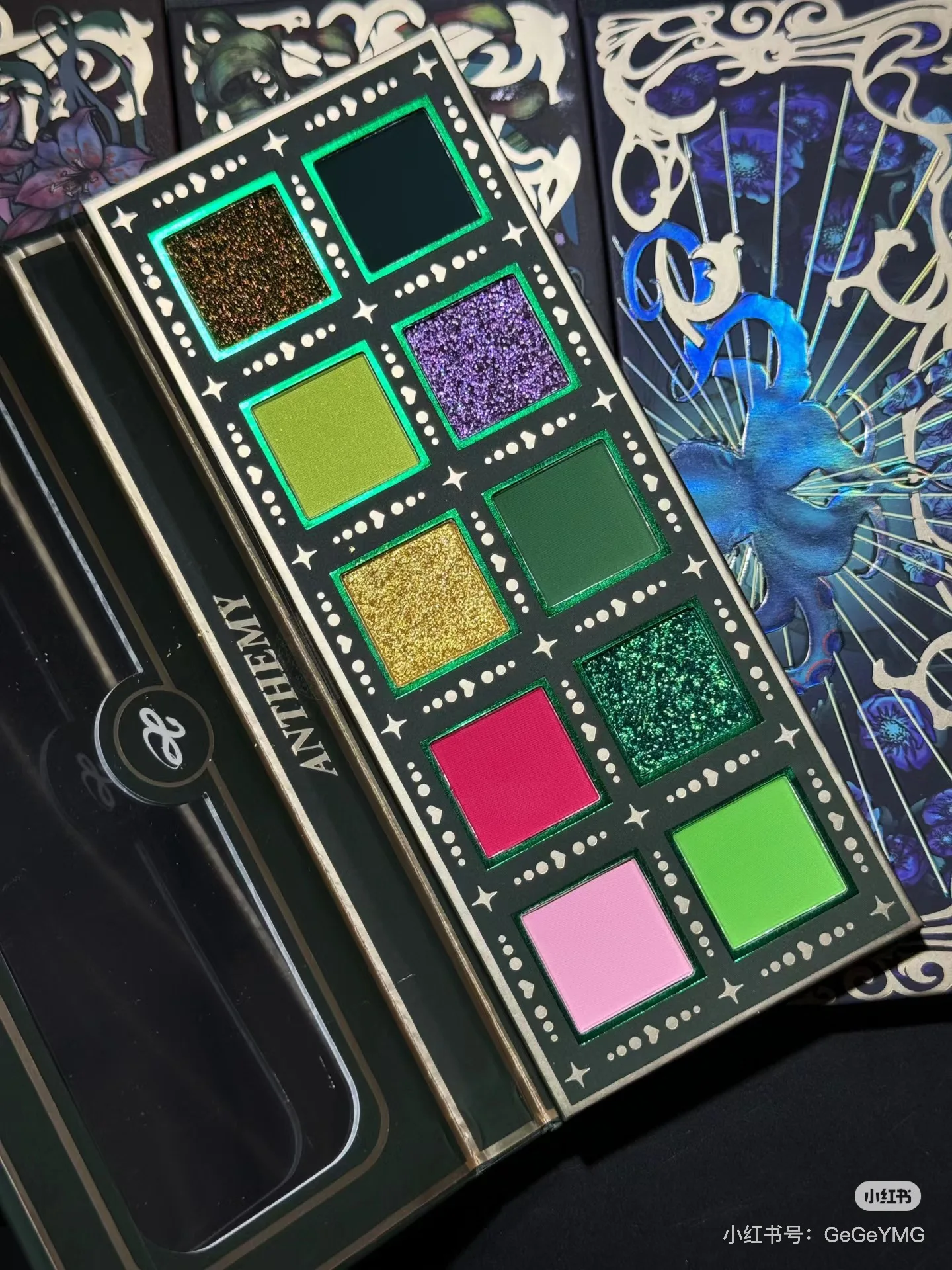 Anthemy палитра теней для век 10 цветов матовые мерцающие хамелеоны водостойкие