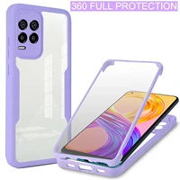 360 double sided clear case for oppo realme 9 8 7 6 pro 8i c21y c21 c25 c25s 5g shockproof full protection phone bumper cover
