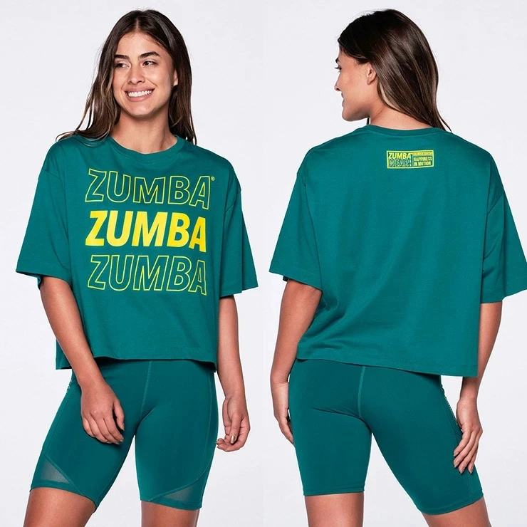

New Arrived ZW Wear ZIN Womens Knitted Samba Fitness Zumba Wear Clothes Tshirt 0172