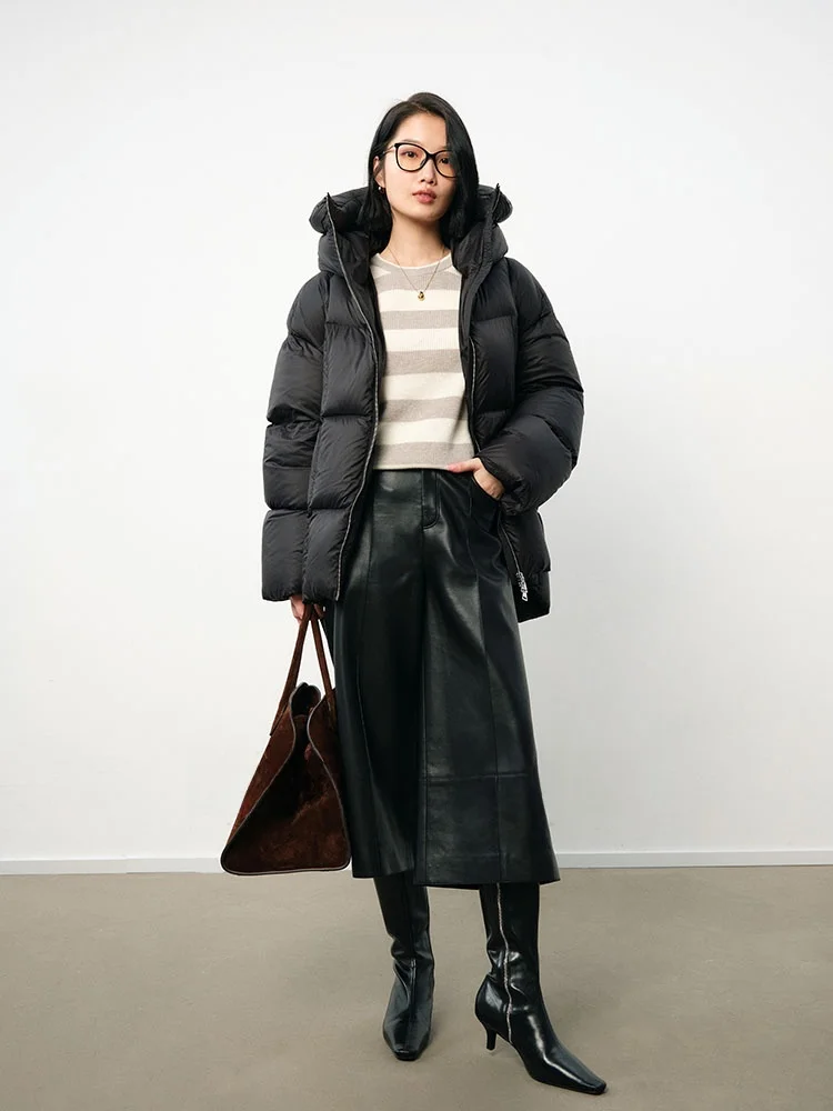 Meiyang [Серия Atomic Blonde в наличии] Черный пуховик Leba Goose 350 + супертолстый Rhone Spinning